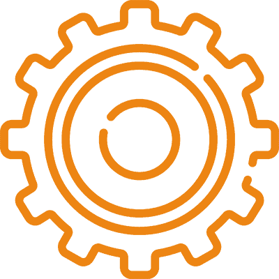 orange gear in vector